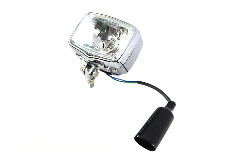 12 Volt Chopper Rectangular Headlamp Chrome