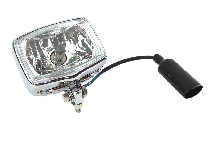 12 Volt Chopper Rectangular Headlamp Chrome