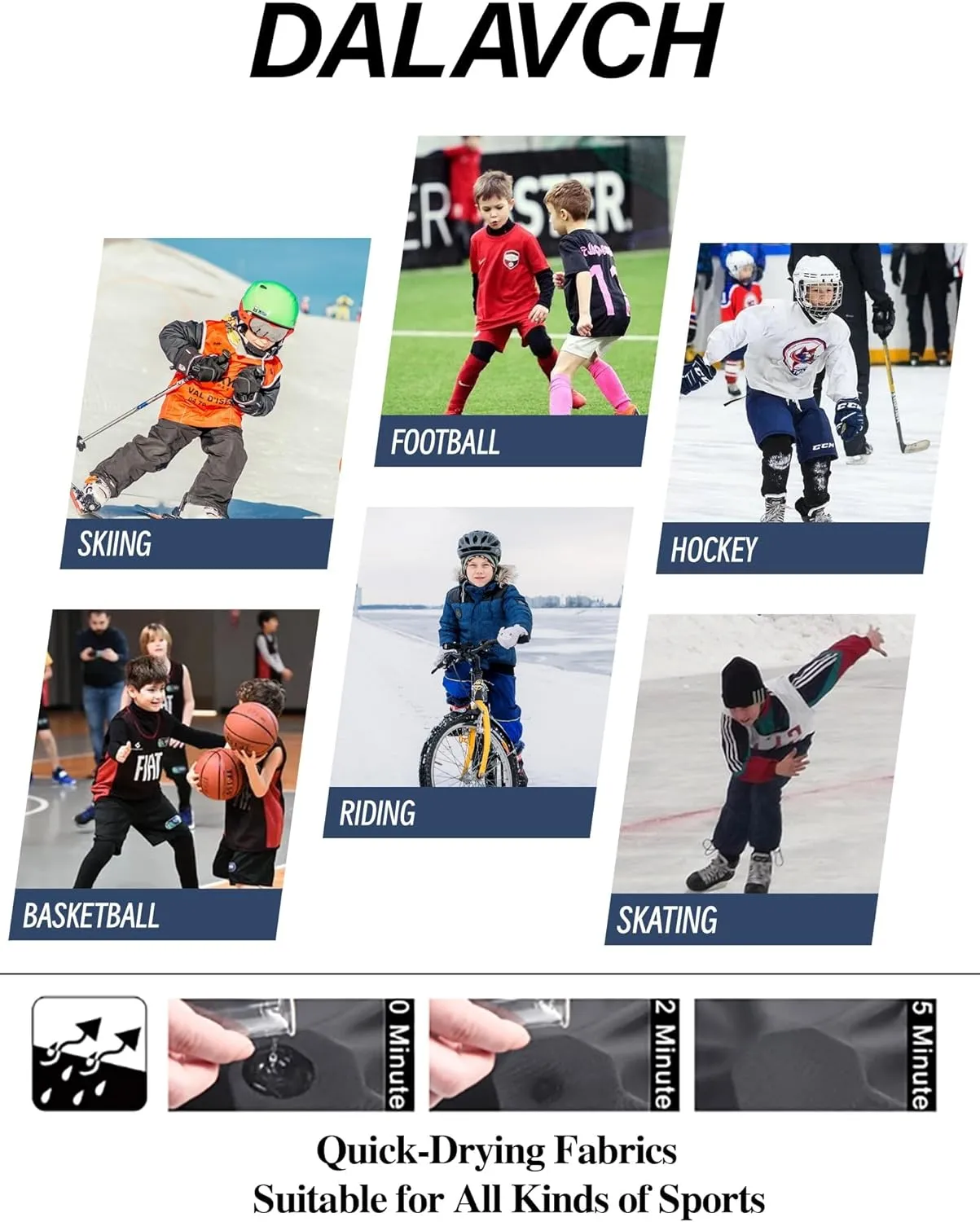 1/4 Pack Youth Boys Thermal Compression Shirts Long Sleeve Fleece Lined Athletic Base Layer Tops Undershirts for Kids