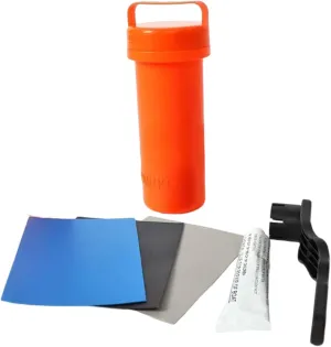 1Set Inflatable Boat Patch Kit with Patch, Valve Wrench, Barrel & Glue Raft Patch Kit Easy to Use Poratable Inflatable Patch Repair Kit for Canoe Kayak,Patch