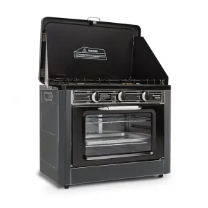 2 Burner Gas Portable Camping Oven Stove Combo Grey - THERMOMATE