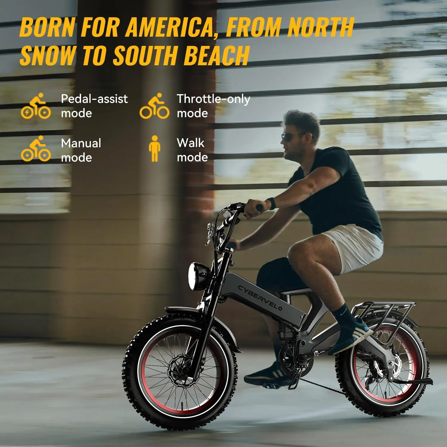 2000W Electric Bike for Adults  4.0 x 20 inch Fat Tire, 35MPH Speed, 100Mile Range, 48V 25Ah,Folding Ebike for All-Terrain Performance