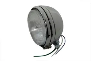 33-0196 - 5-3/4  Round Stock Type Chrome Headlamp