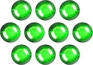 3/4" Boat LED Marine Lights Waterproof Courtesy Interior Deck Transom Cabin Livewell Navigation Clearance Round Lights for 12V Pontoon Kayak Yacht Sailboat Fishing Bass Boat