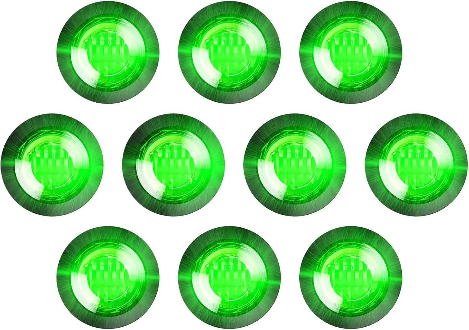 3/4" Boat LED Marine Lights Waterproof Courtesy Interior Deck Transom Cabin Livewell Navigation Clearance Round Lights for 12V Pontoon Kayak Yacht Sailboat Fishing Bass Boat
