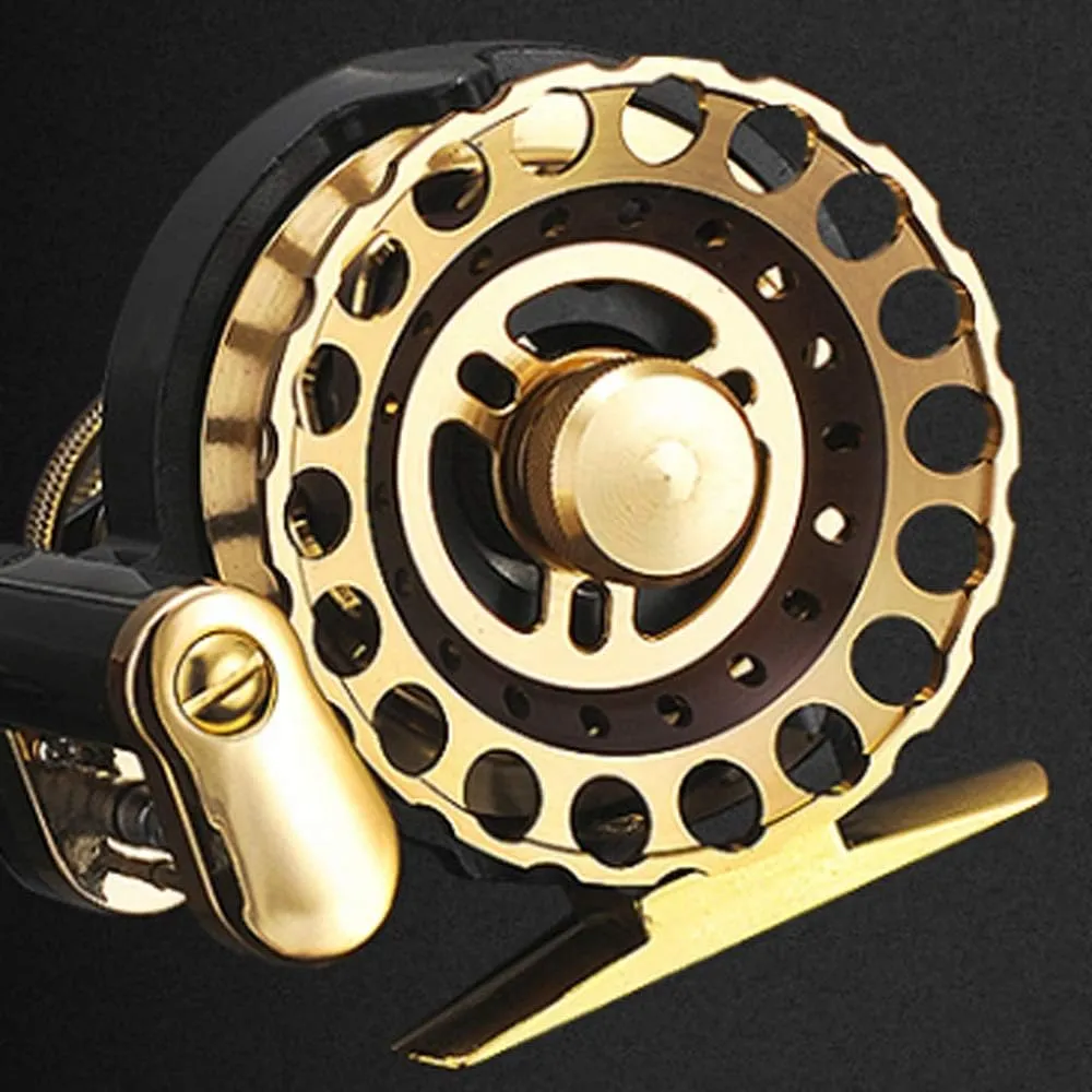 Automatic Wire Metal Raft Fishing Reel Micro Lead Reel with Force-Releasing Front Rafting Rod Fishing Reel Outdoor Fishing Gear