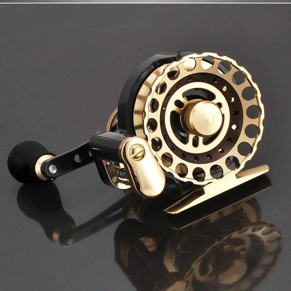 Automatic Wire Metal Raft Fishing Reel Micro Lead Reel with Force-Releasing Front Rafting Rod Fishing Reel Outdoor Fishing Gear