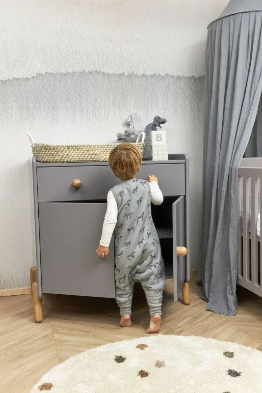 Baby Sleeping Bag Jumper Zebra Grey - 80cm