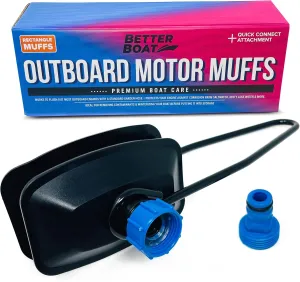 Boat Motor Muffs, Outboard and Inboard I/O Engine Flush Kit, Hose Adapter, for Marine Use and Winterizing, Boat Accessories