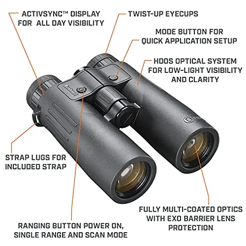Bushnell Fusion X 10x42mm Rangefinder Binoculars, Hunting