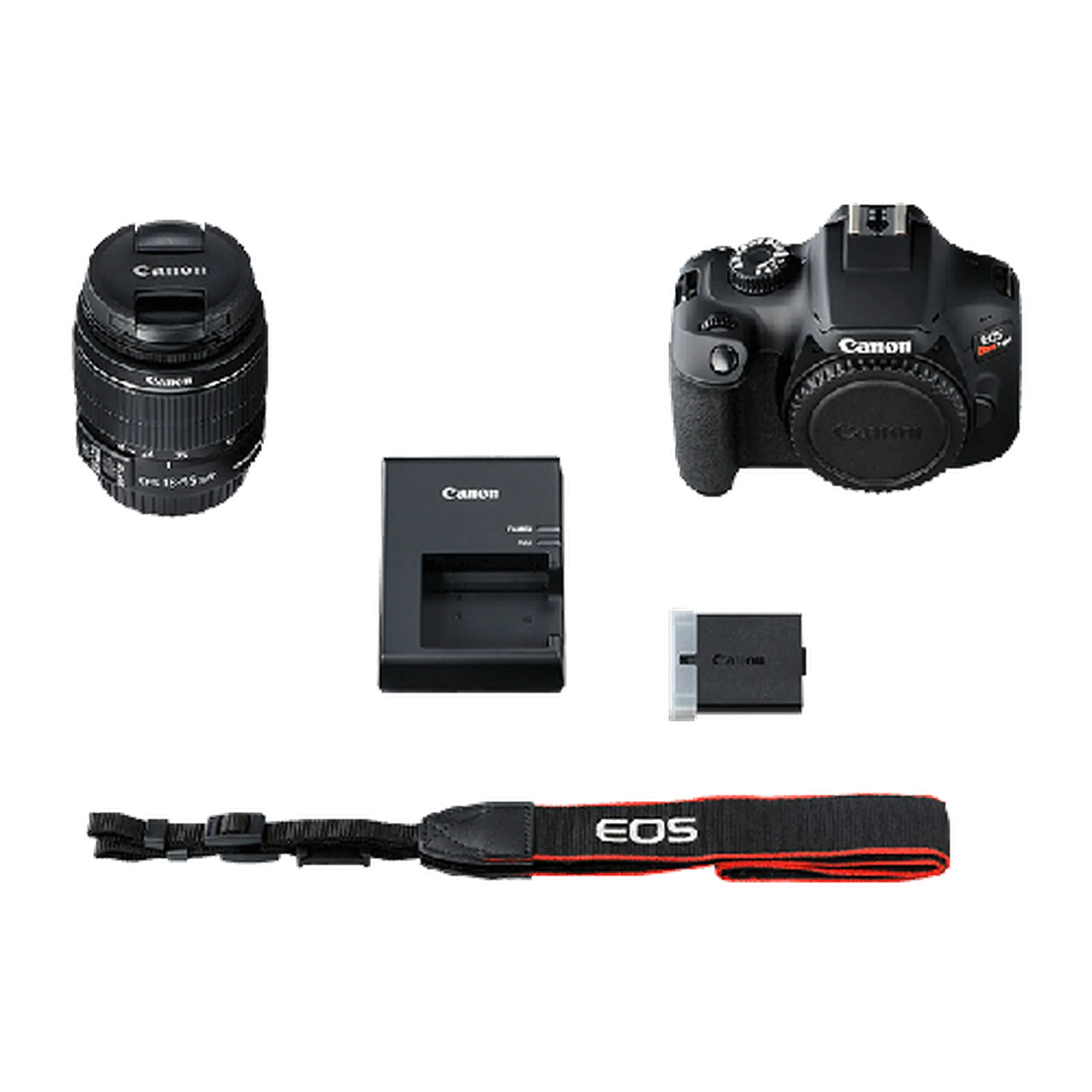 Canon EOS Rebel T100 / 4000D DSLR Camera with 18-55mm Lens   EF 75-300mm tripod bundle