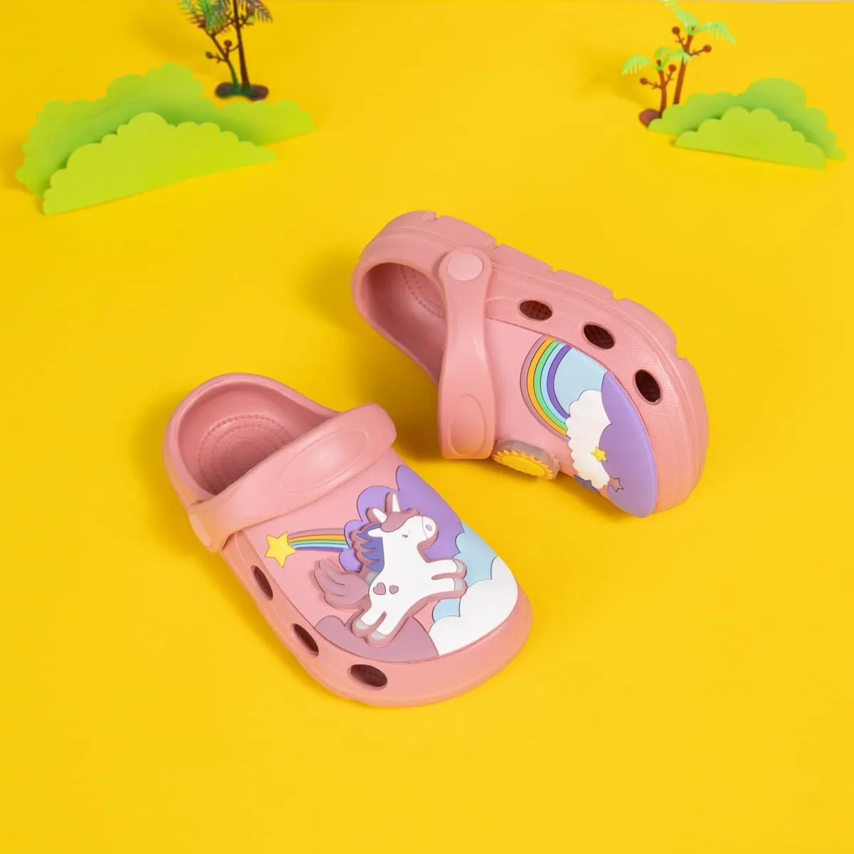 Casazoe Toddler Kids Boys Girls LED Garden Clogs EVA Summer Outdoor Light Up Slip On Shoes Cute Dinosaur Unicorn Water Sandals Lightweight Slipper Slides Beach Pool Play Shoes