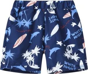 DOOVID Boys Swim Trunks Baby Boys Swim Shorts Cartoon Cute Toddler Swimsuit Trunks Summer Baby Beach Shorts