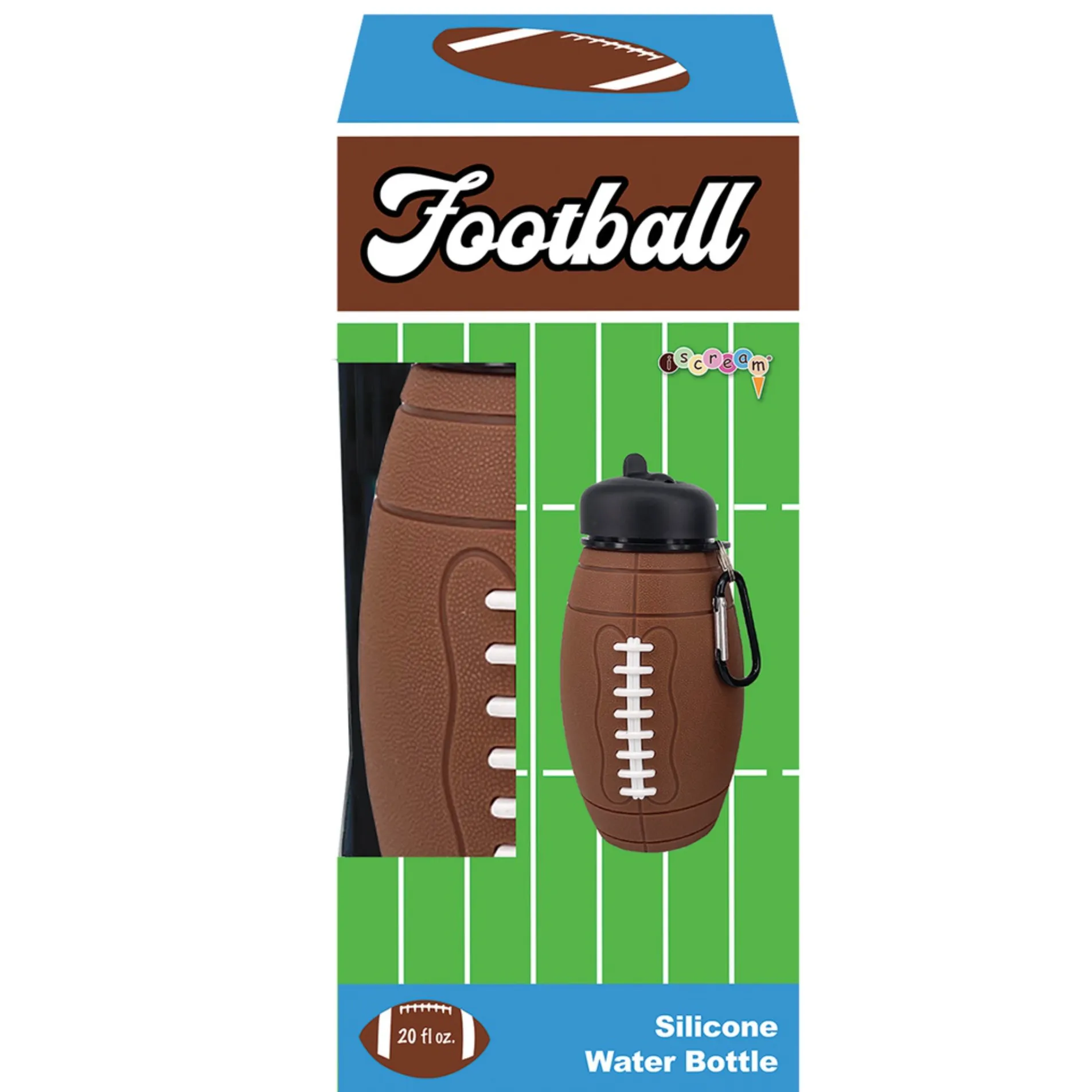 Football Collapsible Water Bottle