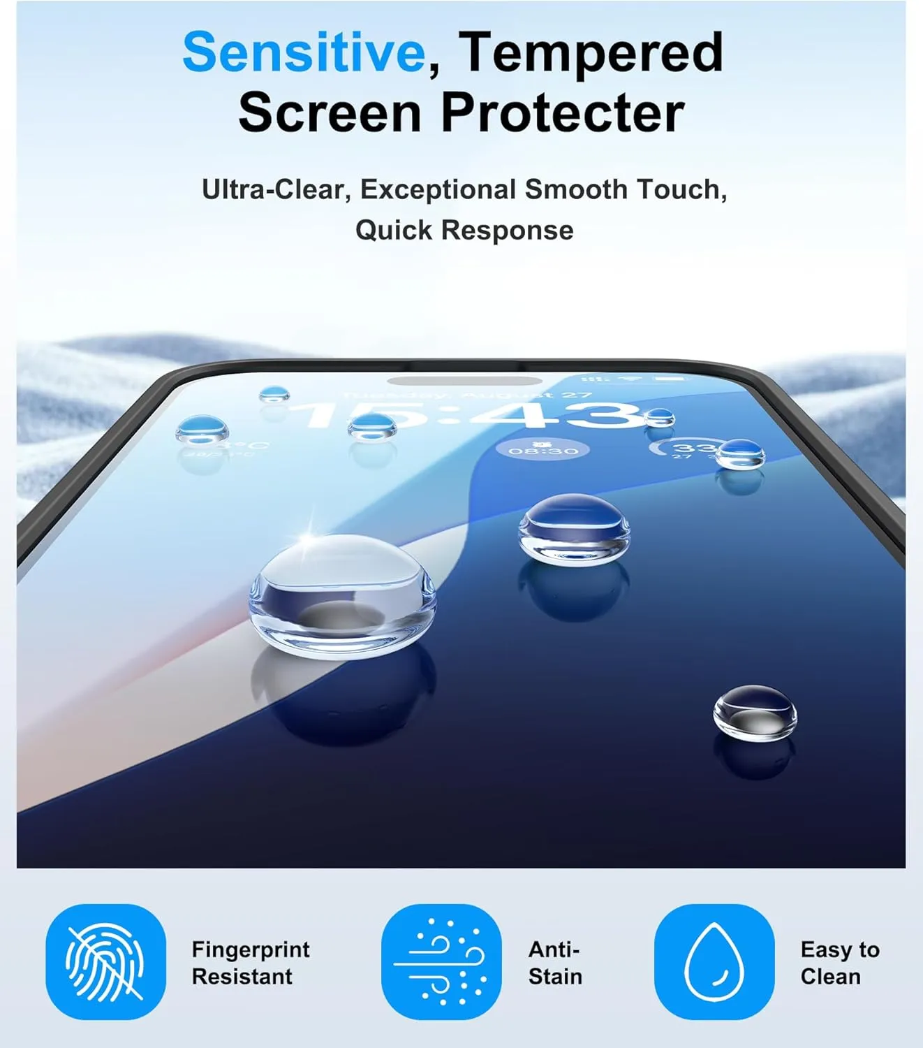 for iPhone 16 Pro Max Case Wallet with Screen Protector (Tempered Glass), Card Holder (4-5 Cards), Slide Camera Cover, Military Grade Drop, Heavy Duty Men Women Case for iPhone 16 Pro Max, Black