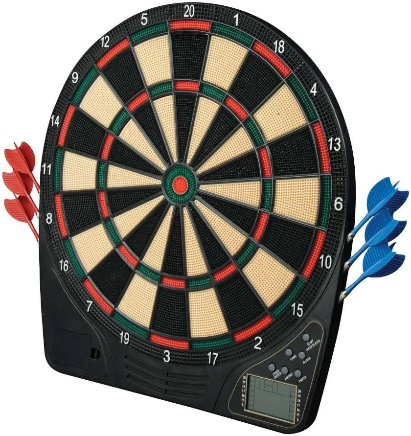 Franklin Sports Electronic Dart Board Sets - Soft Tip Electric Dartboard with Digital Scoreboard - (6) Darts Included