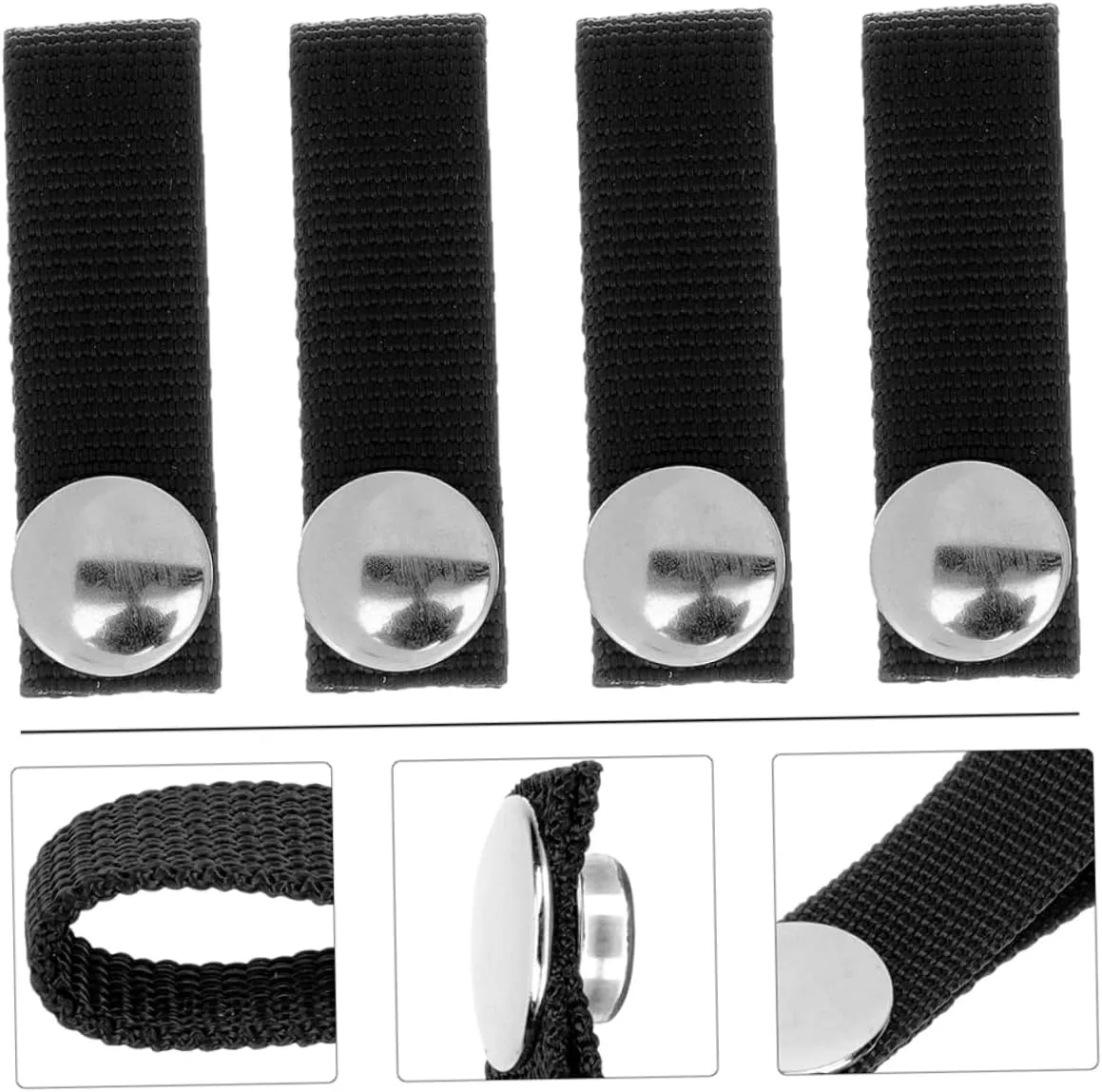 Gatuida 4sets Hockey Chin Strap Helmet Chin Strap Single Snap Aluminum Polyester Safety for Hockey Players 3pairs*4