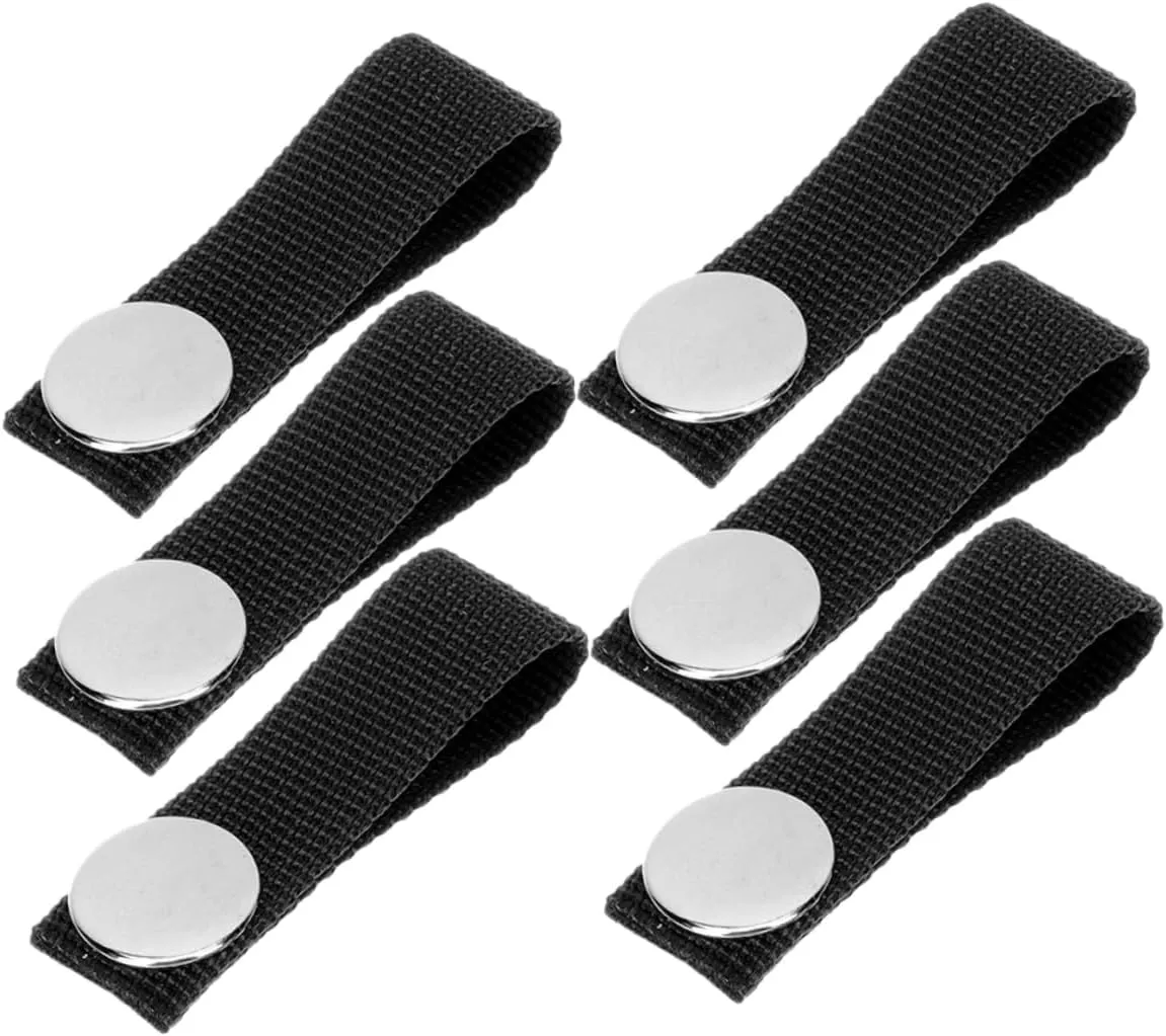 Gatuida 4sets Hockey Chin Strap Helmet Chin Strap Single Snap Aluminum Polyester Safety for Hockey Players 3pairs*4