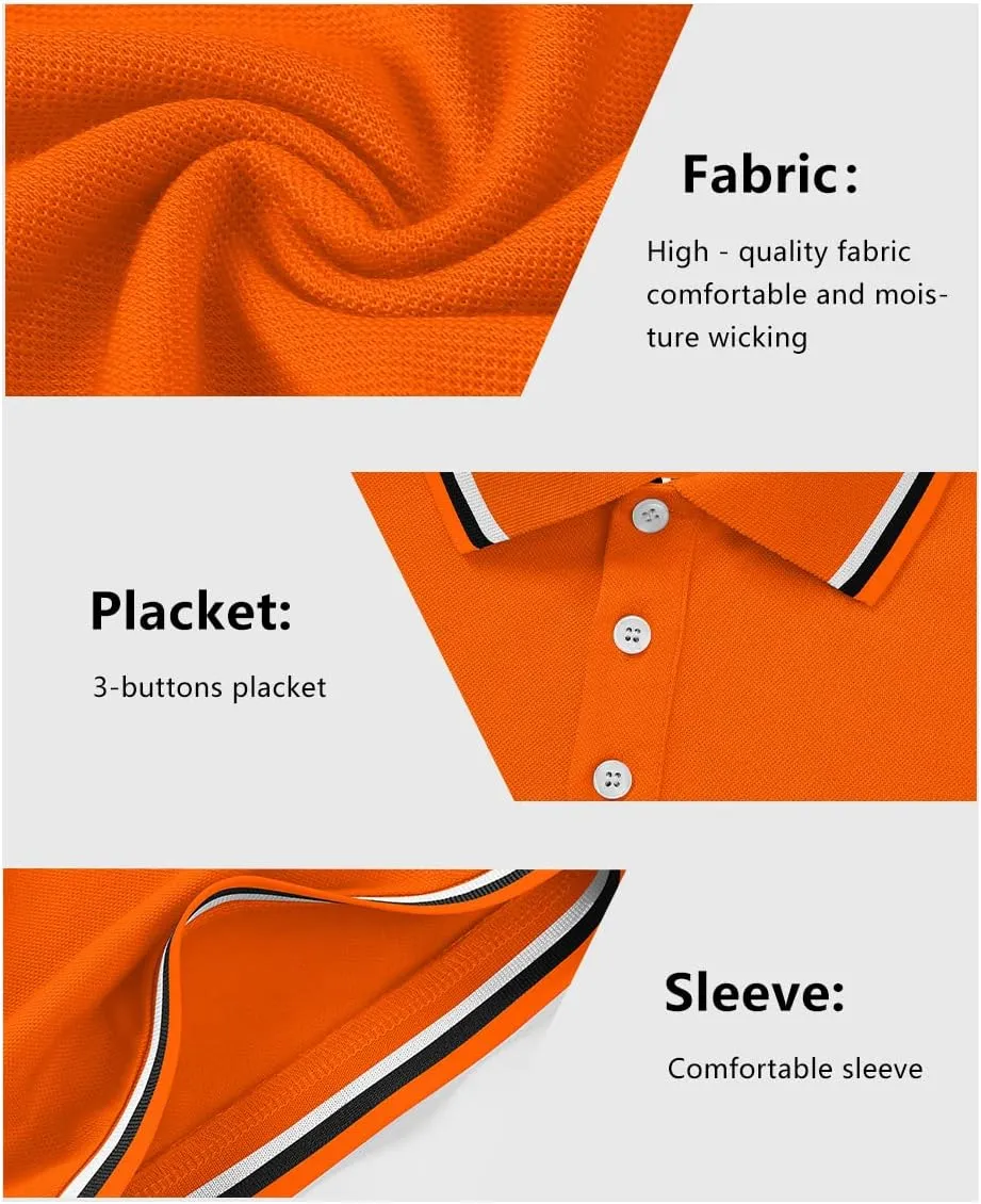 GEEK LIGHTING Polo Shirts for Men Short Sleeve Summer Causal Collared Golf Tennis T-Shirt