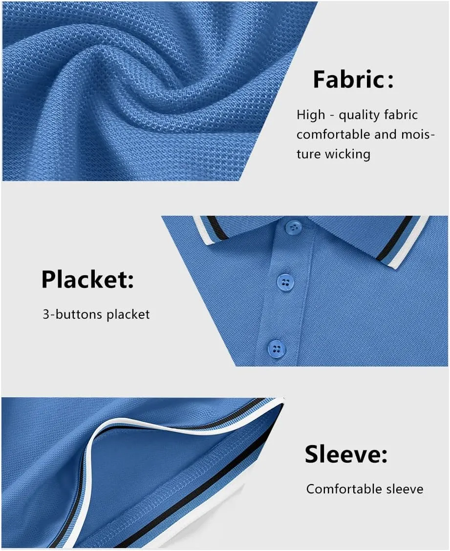 GEEK LIGHTING Polo Shirts for Men Short Sleeve Summer Causal Collared Golf Tennis T-Shirt