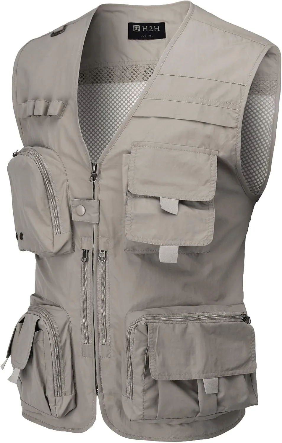 H2H Men's Active Wear Outdoor Vests Work Safari Fishing Travel Utility Summer Vest