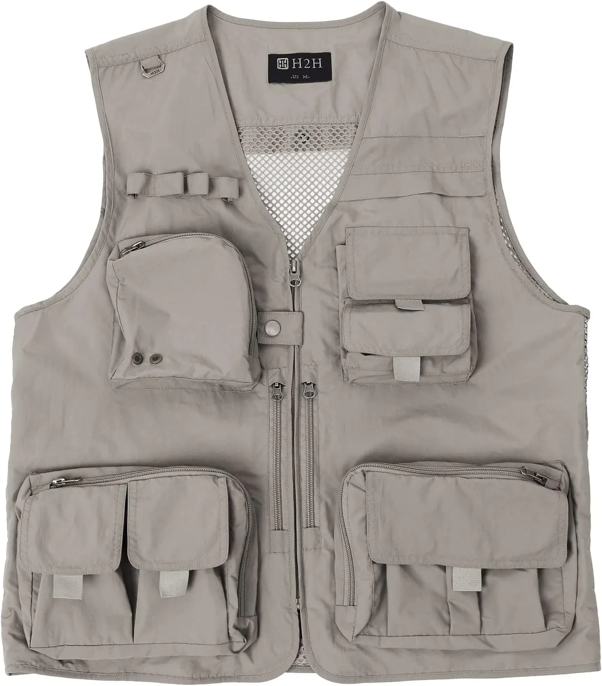 H2H Men's Active Wear Outdoor Vests Work Safari Fishing Travel Utility Summer Vest