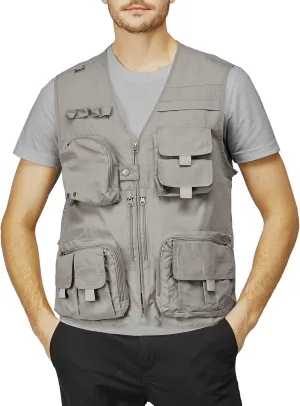 H2H Men's Active Wear Outdoor Vests Work Safari Fishing Travel Utility Summer Vest
