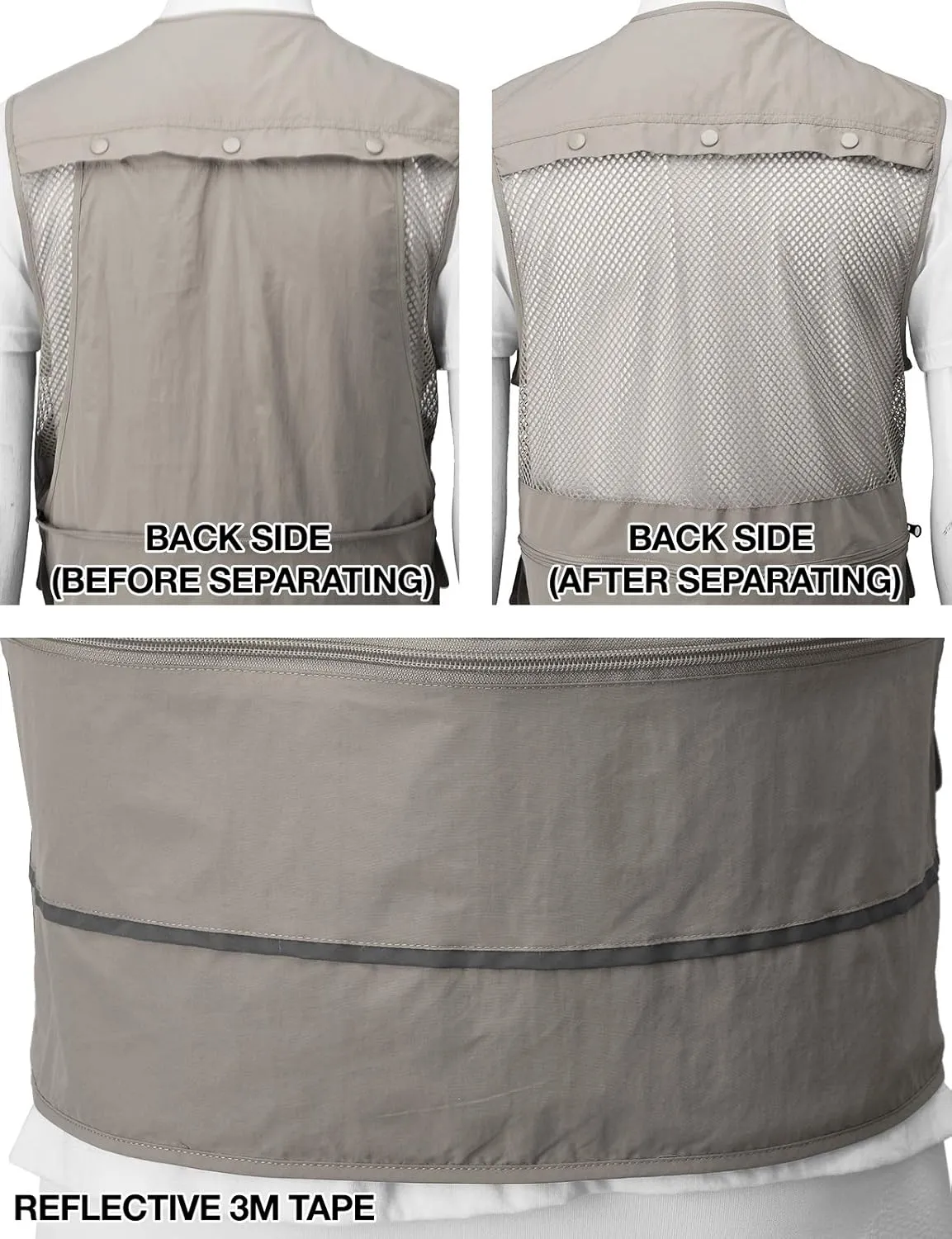 H2H Men's Active Wear Outdoor Vests Work Safari Fishing Travel Utility Summer Vest