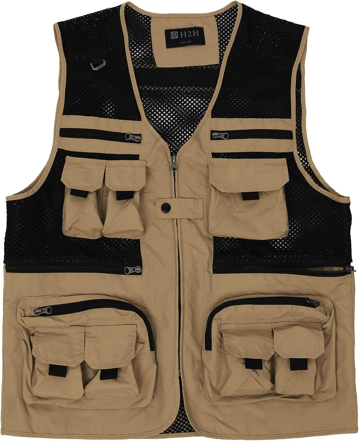 H2H Men's Active Wear Outdoor Vests Work Safari Fishing Travel Utility Summer Vest