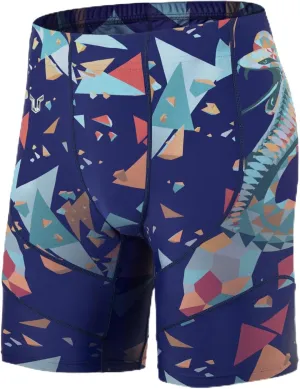 HUGE SPORTS Men's Rash Guard Swim Shorts Compression Swimming Jammer Cool Dry Active Swimsuit Workout Shorts Sports Tights