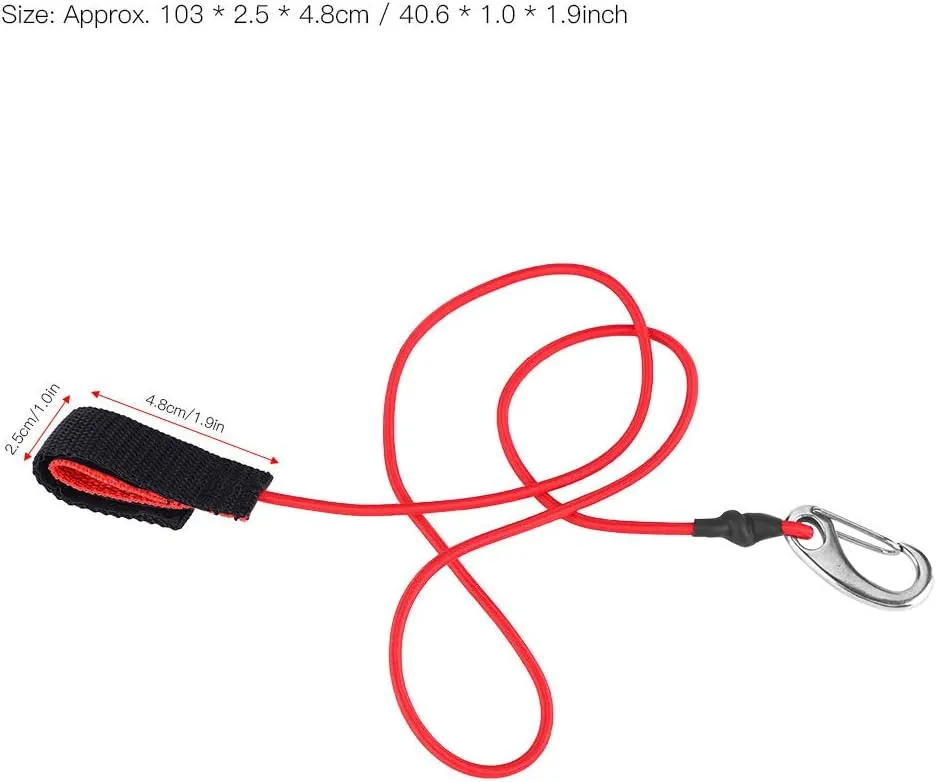 Kayak Paddle Holder, Kayak Paddle Leash Nylon Elastic Adjustable Whit Clip, Fishing Kayak Accessories for Inflatable Fishing Rubber Boat Canoes River Rafts Yachts Travel