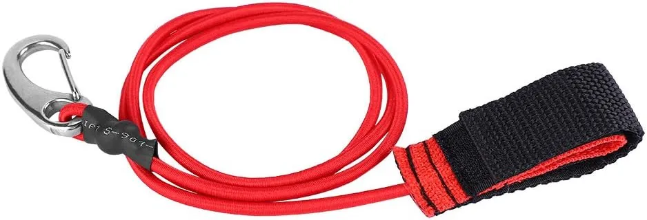Kayak Paddle Holder, Kayak Paddle Leash Nylon Elastic Adjustable Whit Clip, Fishing Kayak Accessories for Inflatable Fishing Rubber Boat Canoes River Rafts Yachts Travel