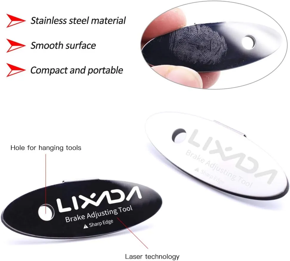 Lixada 1/2/4PC Disc Brake Pads Adjusting Tool Bicycle Pads Mounting Assistant Brake Pads Disc Brake Pads for Mountain Bike Rotor Alignment Tools Spacer Bike Repair Kit