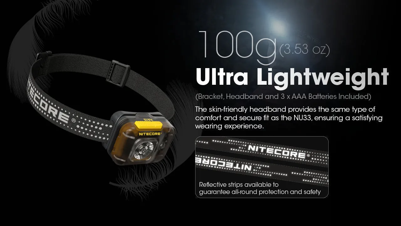 Nitecore HA13 Lightweight Headlamp w/ aux. Red beam

 (350 Lumens | 3xAAA)