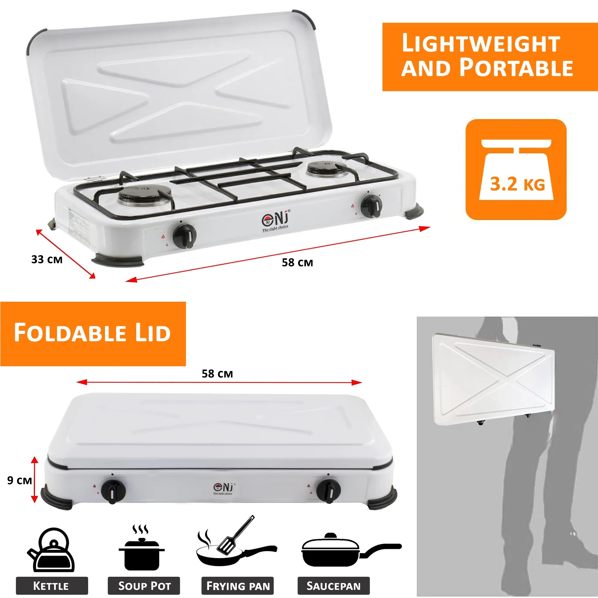 NJ-02 Double Burner Gas Stove
