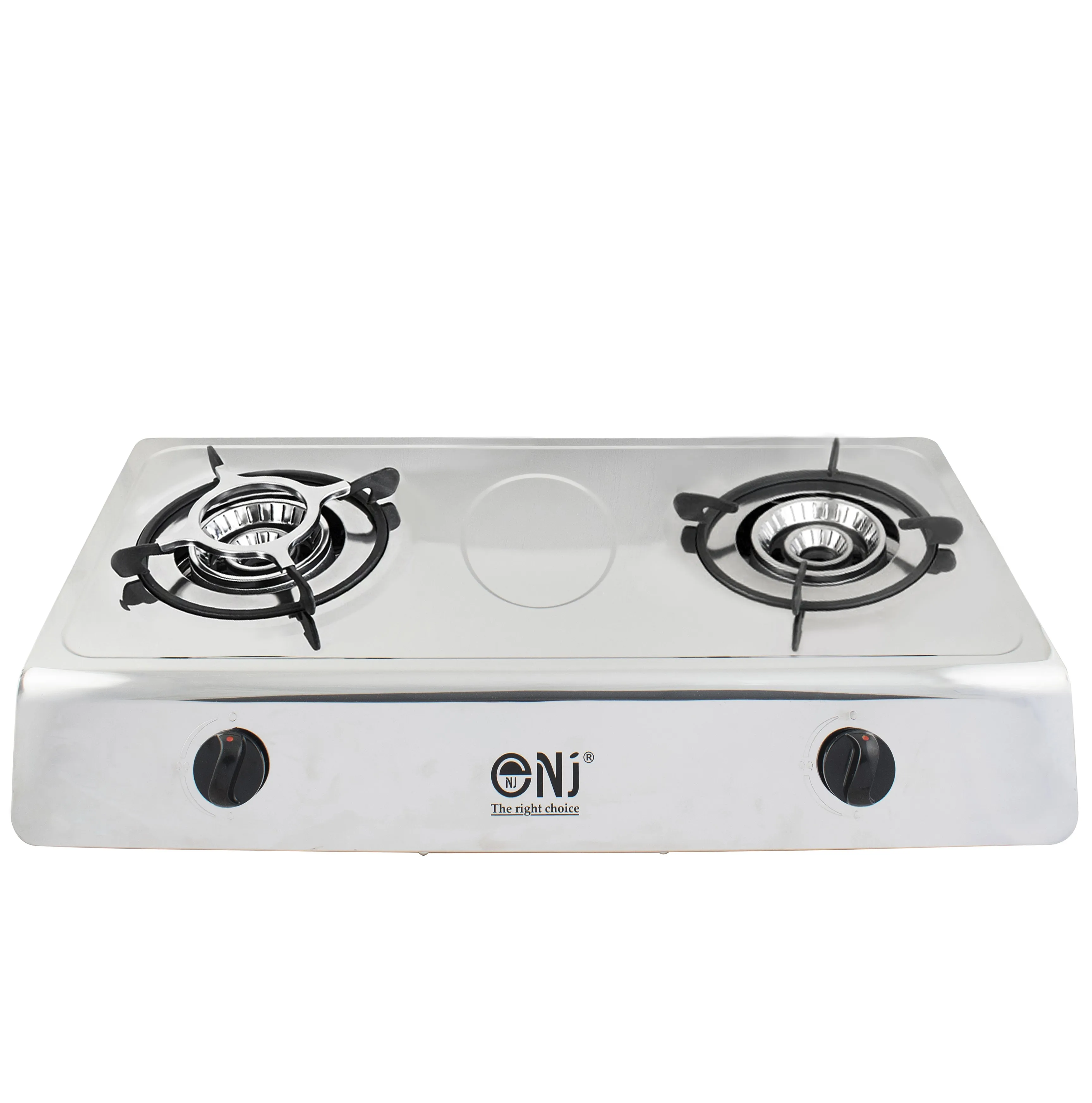 NJ-200 Gas Stove 2 Burner Stainless Steel 70cm Piezo Outdoor use