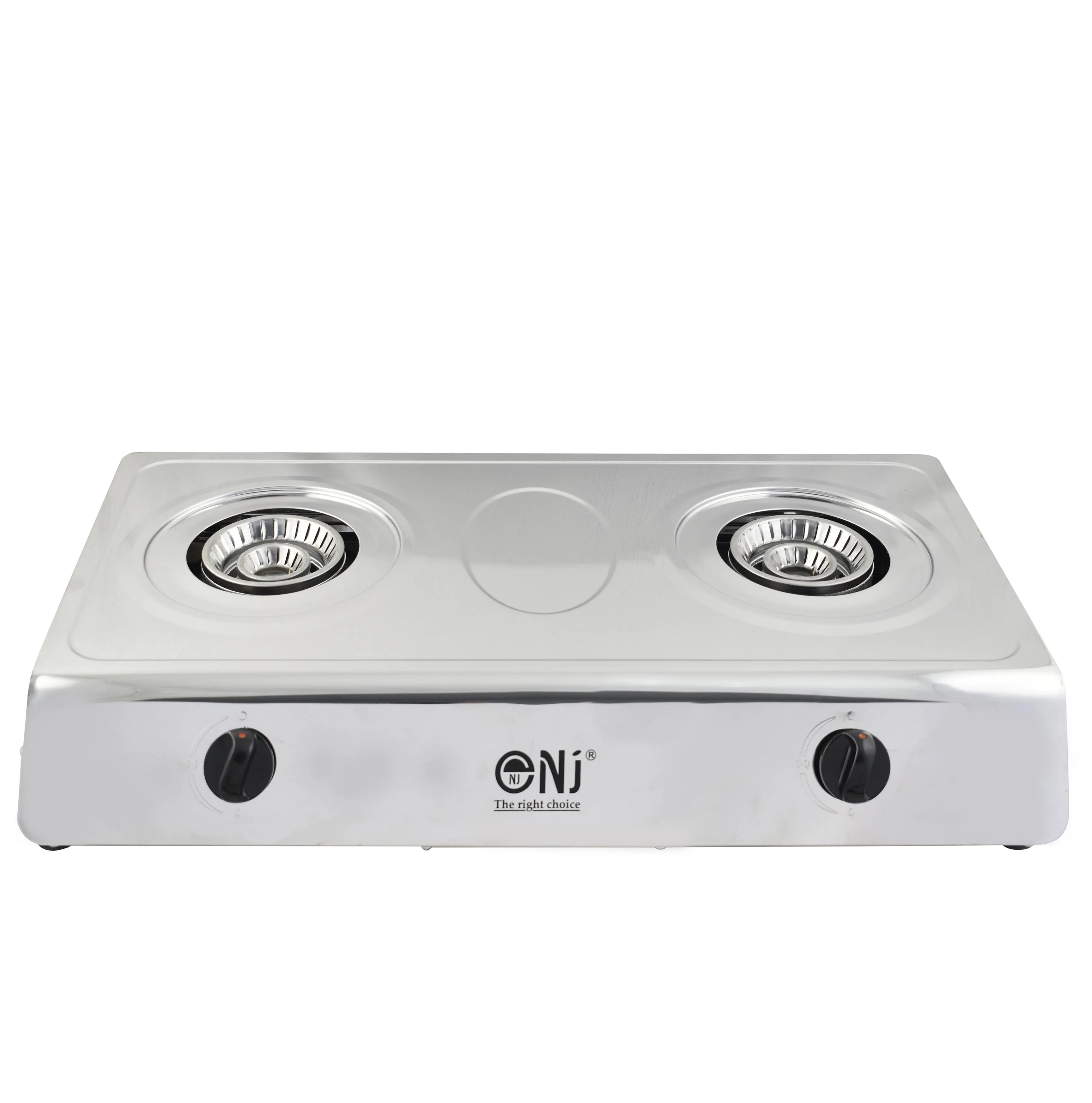 NJ-200 Gas Stove 2 Burner Stainless Steel 70cm Piezo Outdoor use
