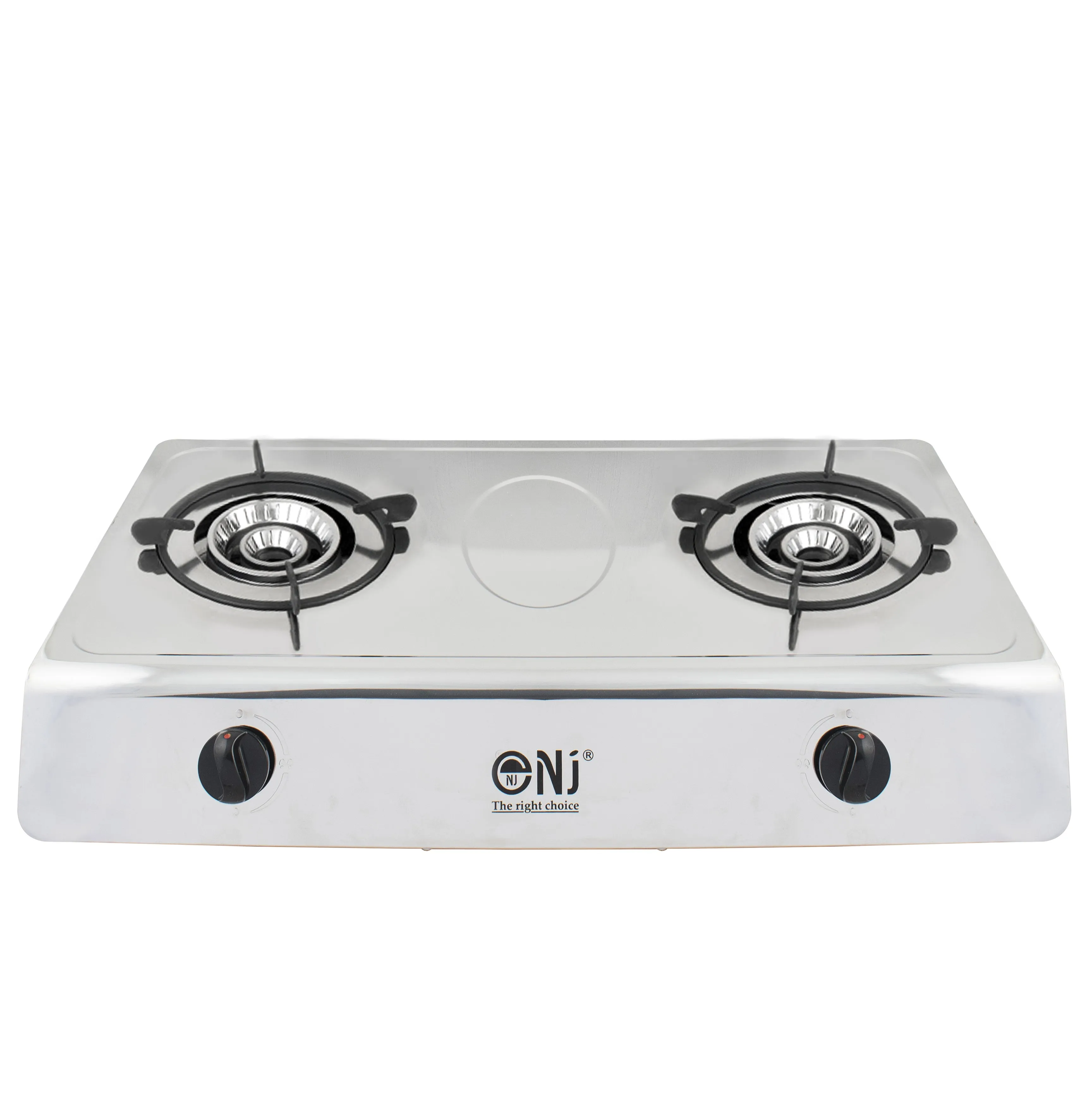 NJ-200 Gas Stove 2 Burner Stainless Steel 70cm Piezo Outdoor use