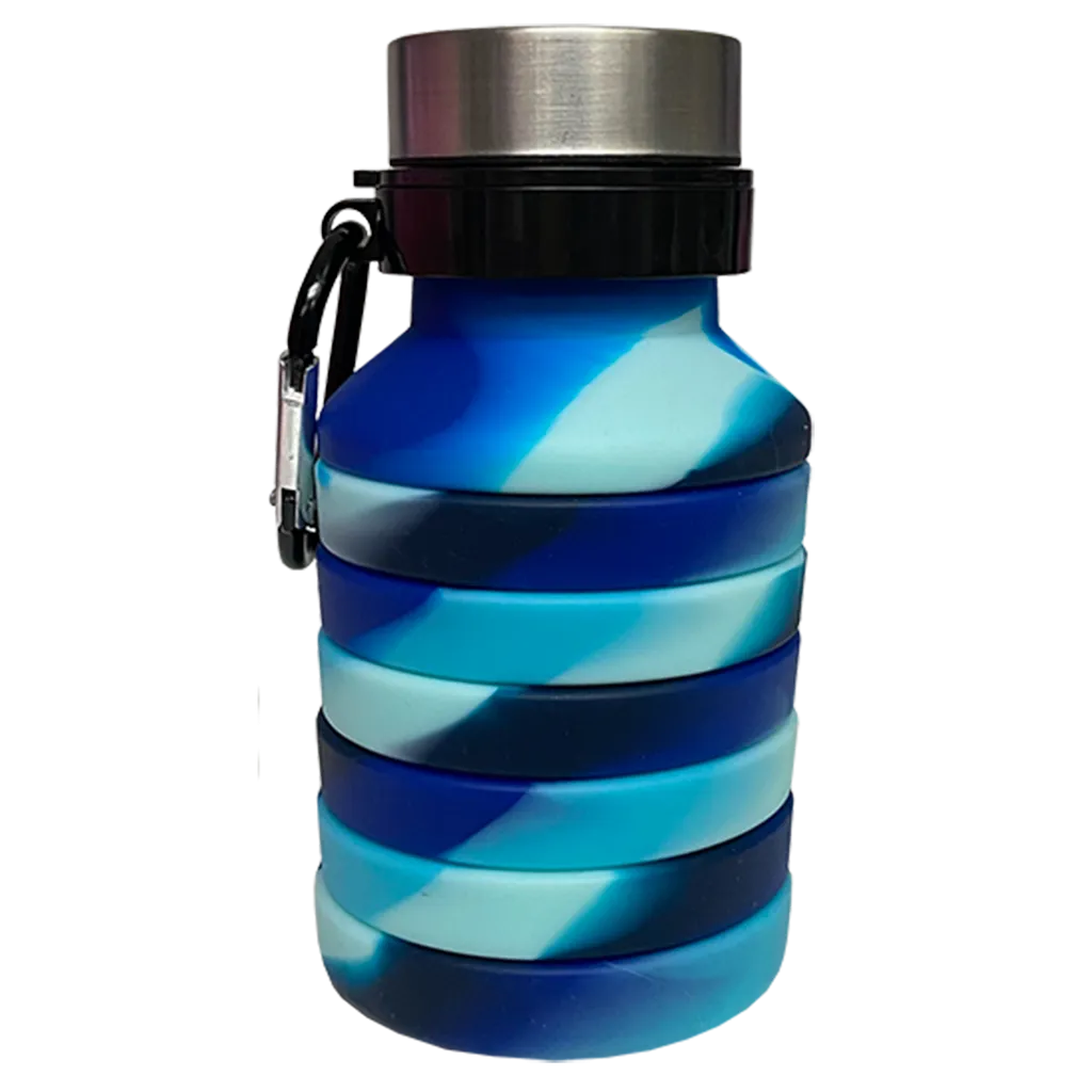 Ocean Waves Collapsible Water Bottle