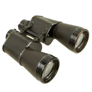 Original WWII Imperial Japanese Large 10 X 70mm 7.1° Binoculars by NIKKO