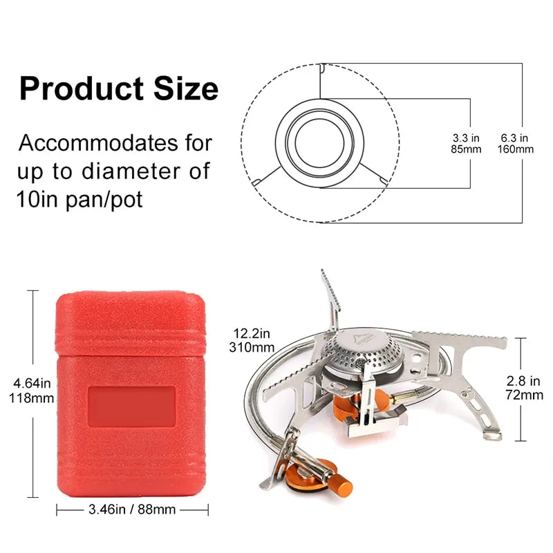 Outdoor Gas Stove Camping burner Folding Electronic Stove hiking Portable Foldable