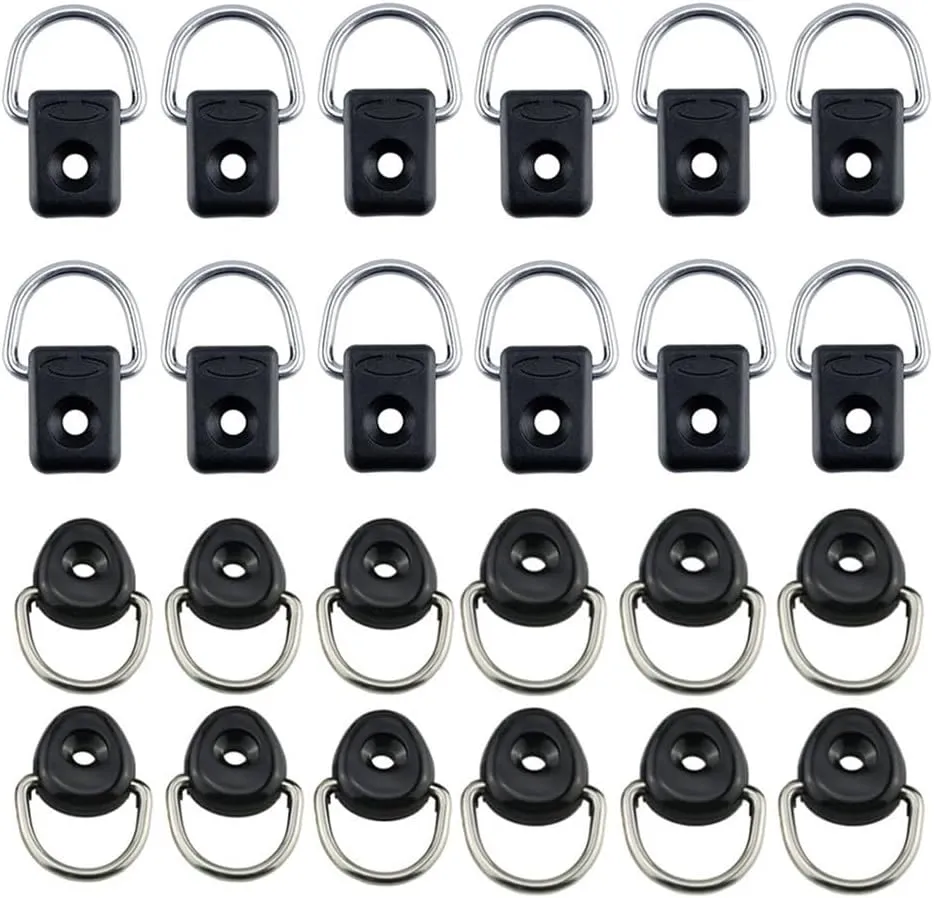 Pack of 12 Heavy Duty D Rings Designed for Multiple For Kayaking Applications (oval)