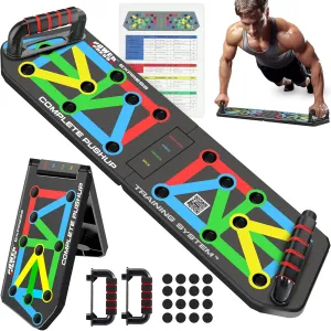 Push Up Board  Foldable Push Up Board for Men and Women, Push Up Handles with 30  Color Coded Combo Positions for Exercise  At Home Workout Equipment Men, Pushup Board, Original