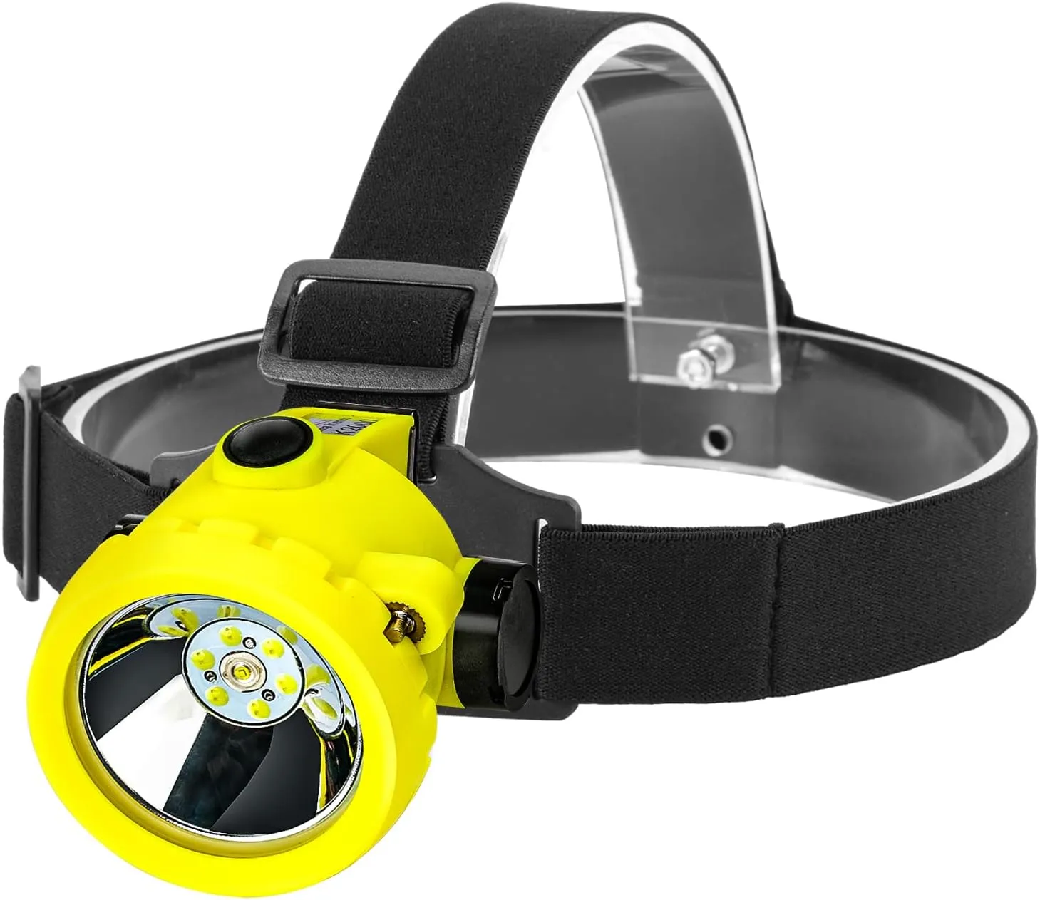 Rechargeable LED Mining Headlamp for Hard Hat Helmet, Explosion-Proof Waterproof Miner Headlight with Clip, Coal Mining Flashlight for Hunting, Fishing, Camping, Construction, Caving, Repair