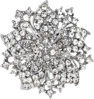 seven wolves All-Match Accessories Brooches Wedding Bridal Big Crystal Rhinestone Bouquet Brooch Pin for Women