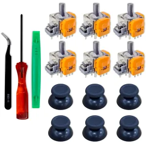 SOSS GAMING Hall Effect Joysticks UPGRADE Kit for Playstation 5 Dualsense Controllers - Fixes Stick Drift, Broken, and Loose Joysticks (6 Pack)