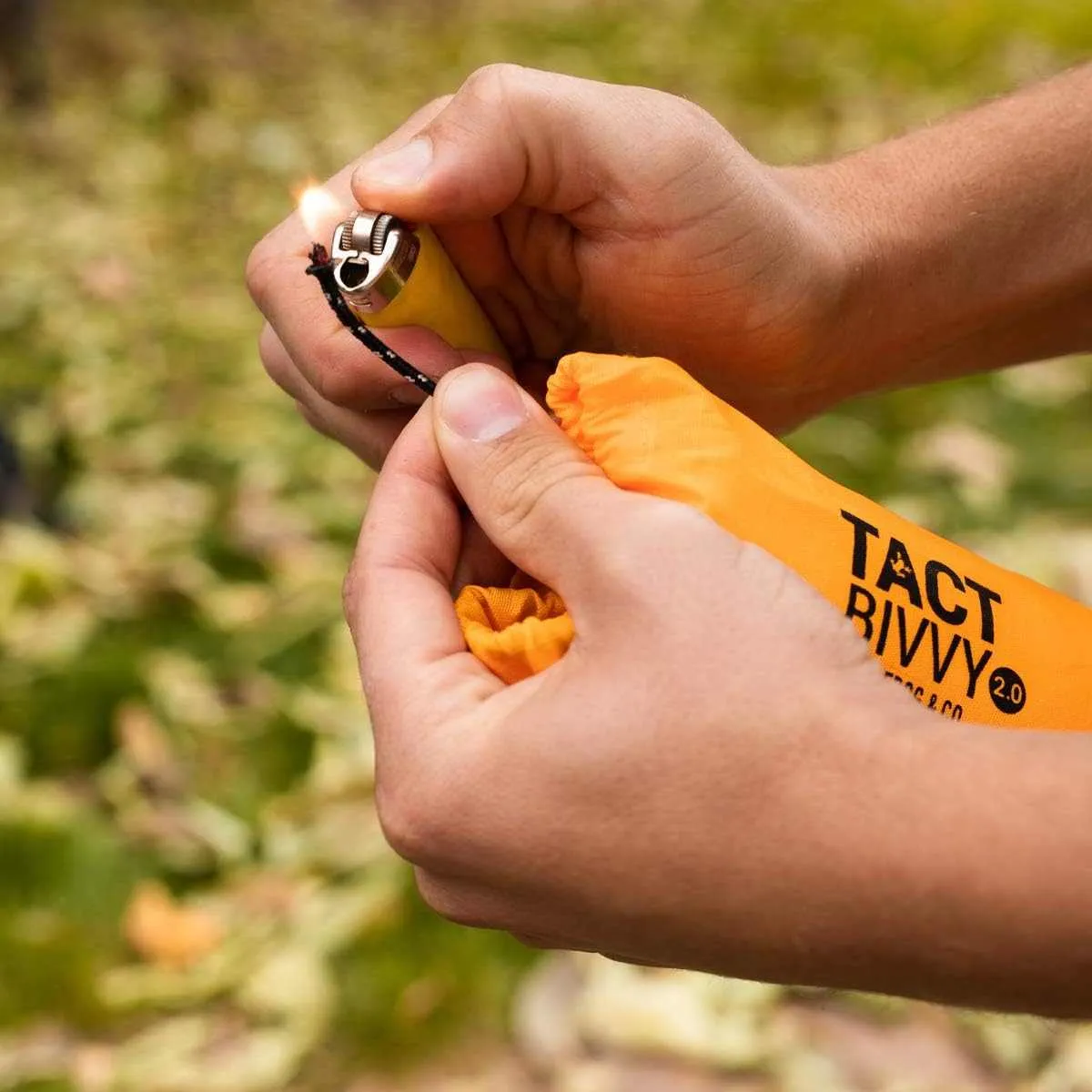 Survival Frog Tact Bivvy 2.0 Emergency Sleeping Bag w/Stuff Sack, Carabiner, Survival Whistle, ParaTinder -