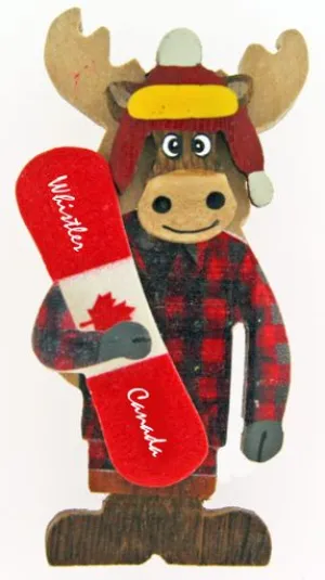 Wooden Canadian Magnet