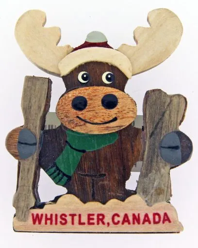 Wooden Canadian Magnet