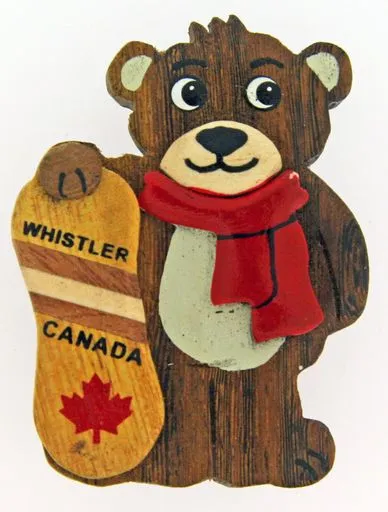 Wooden Canadian Magnet